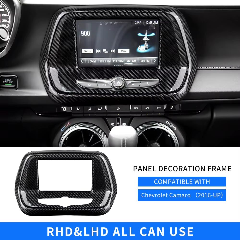 Real Carbon Fiber for Chevrolet Camaro 2016 2017 2018 2019 2020 2021 2022 2023 Car Interior Trim Red Black Accessories Sticker