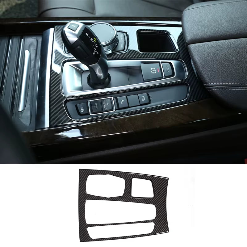 For BMW X5 F15 X6 F16 2014-2018,Steering Wheel,Dashboard,Console Gear Shifter,Panel Sticker,Car Interior Carbon Fiber Trim Cover