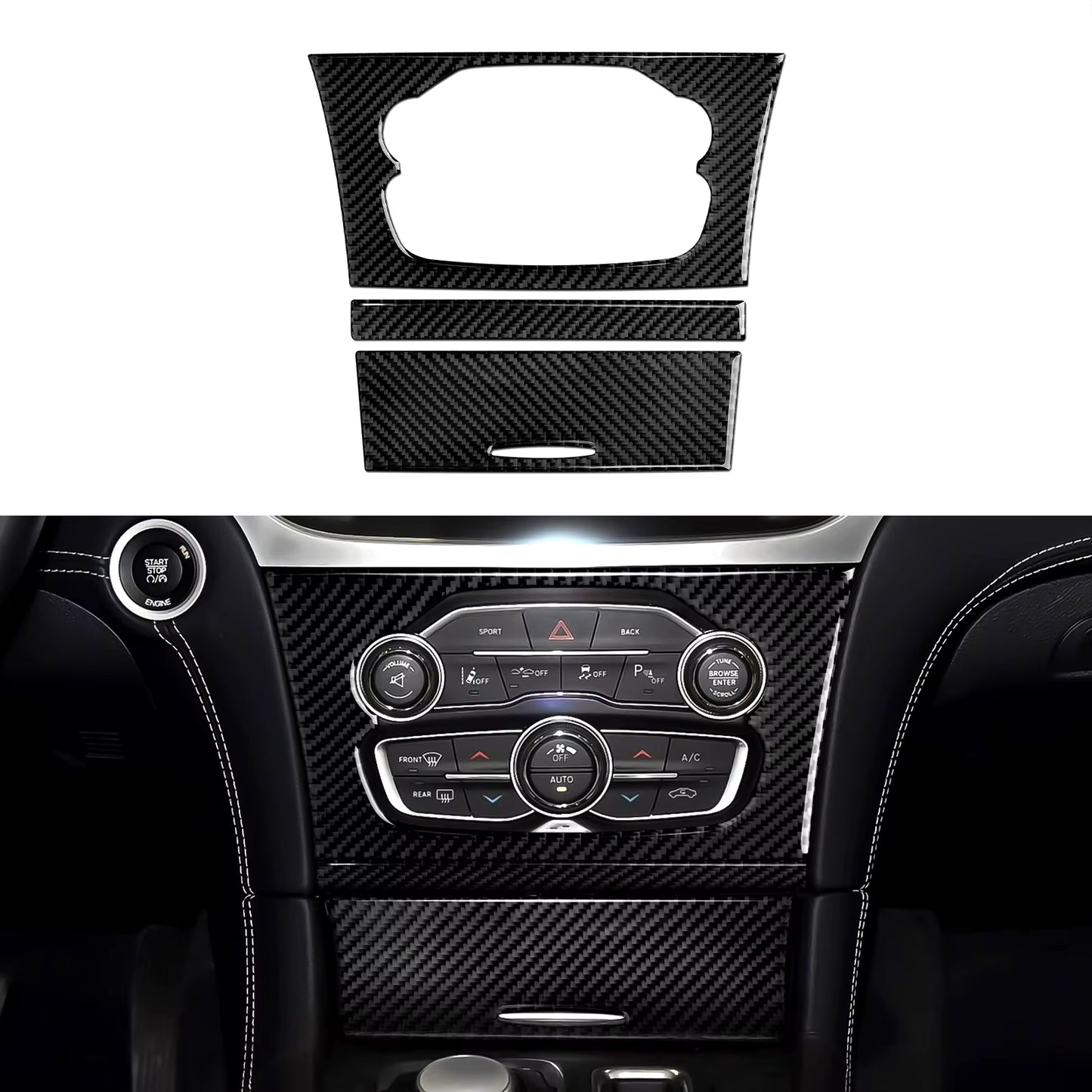 Gear Shift Panel Trim Decal | Chrysler 300 2011 2012 2013 2014 2015 2016 2017 2018 2019 2020 2021 2022 2023