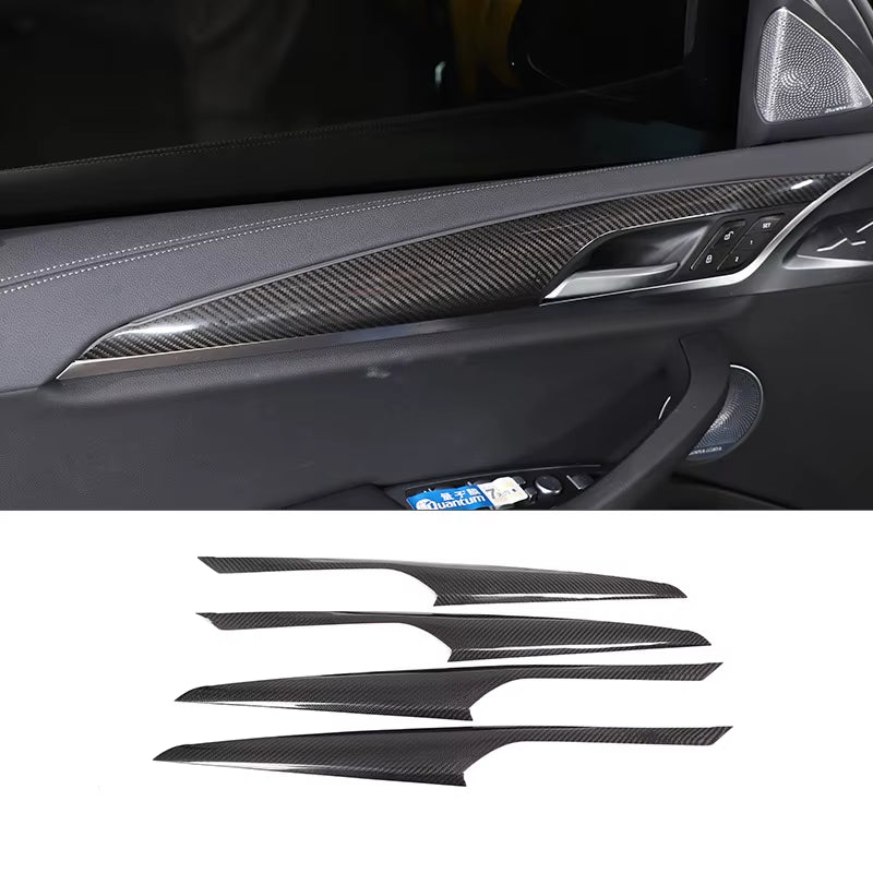Real Carbon Fiber Car Center Console Decoration Cover Panel Trim for BMW X3 G01 X4 G02 2018 2019 2020 2021 2022+ Accessories