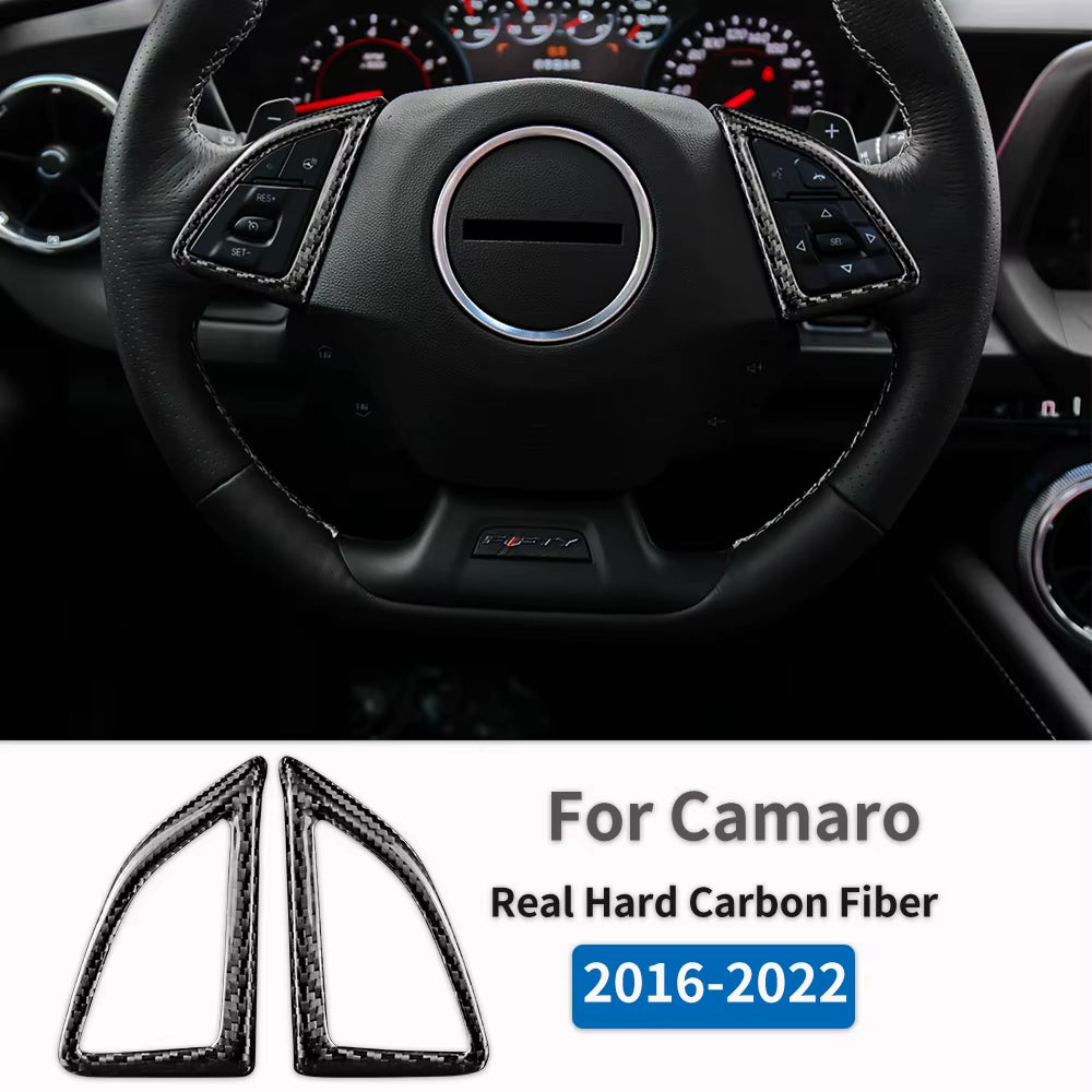 Real Carbon Fiber for Chevrolet Camaro 2016 2017 2018 2019 2020 2021 2022 2023 Car Interior Trim Red Black Accessories Sticker