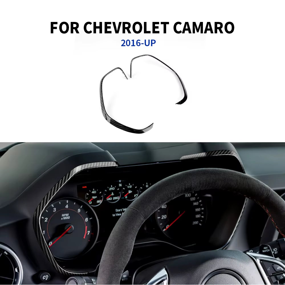 Real Carbon Fiber for Chevrolet Camaro 2016 2017 2018 2019 2020 2021 2022 2023 Car Interior Trim Red Black Accessories Sticker