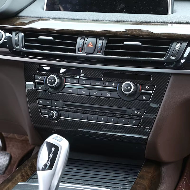 For BMW X5 F15 X6 F16 2014-2018,Steering Wheel,Dashboard,Console Gear Shifter,Panel Sticker,Car Interior Carbon Fiber Trim Cover