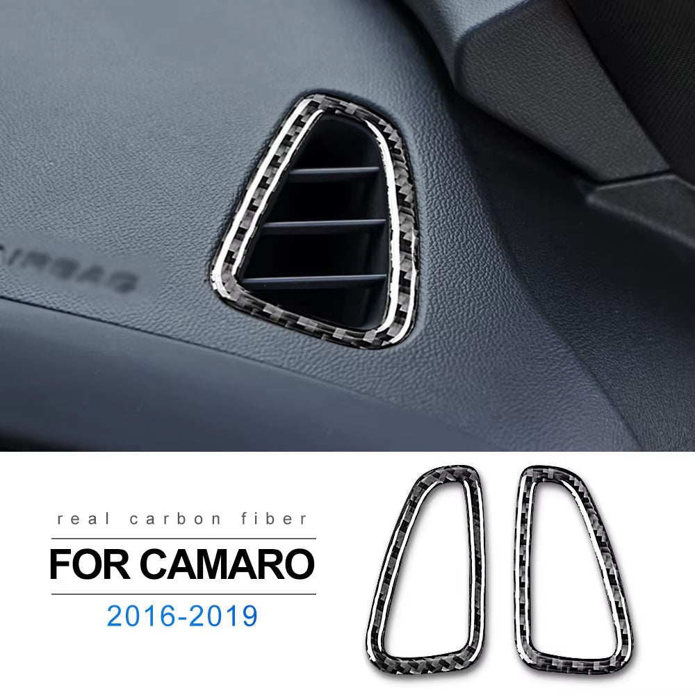 Real Carbon Fiber for Chevrolet Camaro 2016 2017 2018 2019 2020 2021 2022 2023 Car Interior Trim Red Black Accessories Sticker