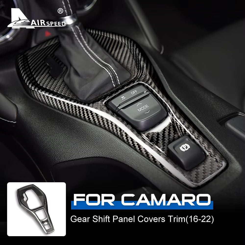 Real Carbon Fiber for Chevrolet Camaro 2016 2017 2018 2019 2020 2021 2022 2023 Car Interior Trim Red Black Accessories Sticker