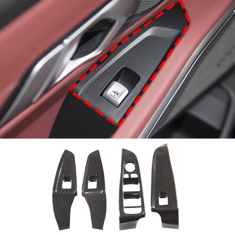 For BMW 3 Series G20 2020-2022 ABS Carbon Fiber Interior Kit Dashboard Console Gear Shift Panel Decoration Cover Trim Stickers