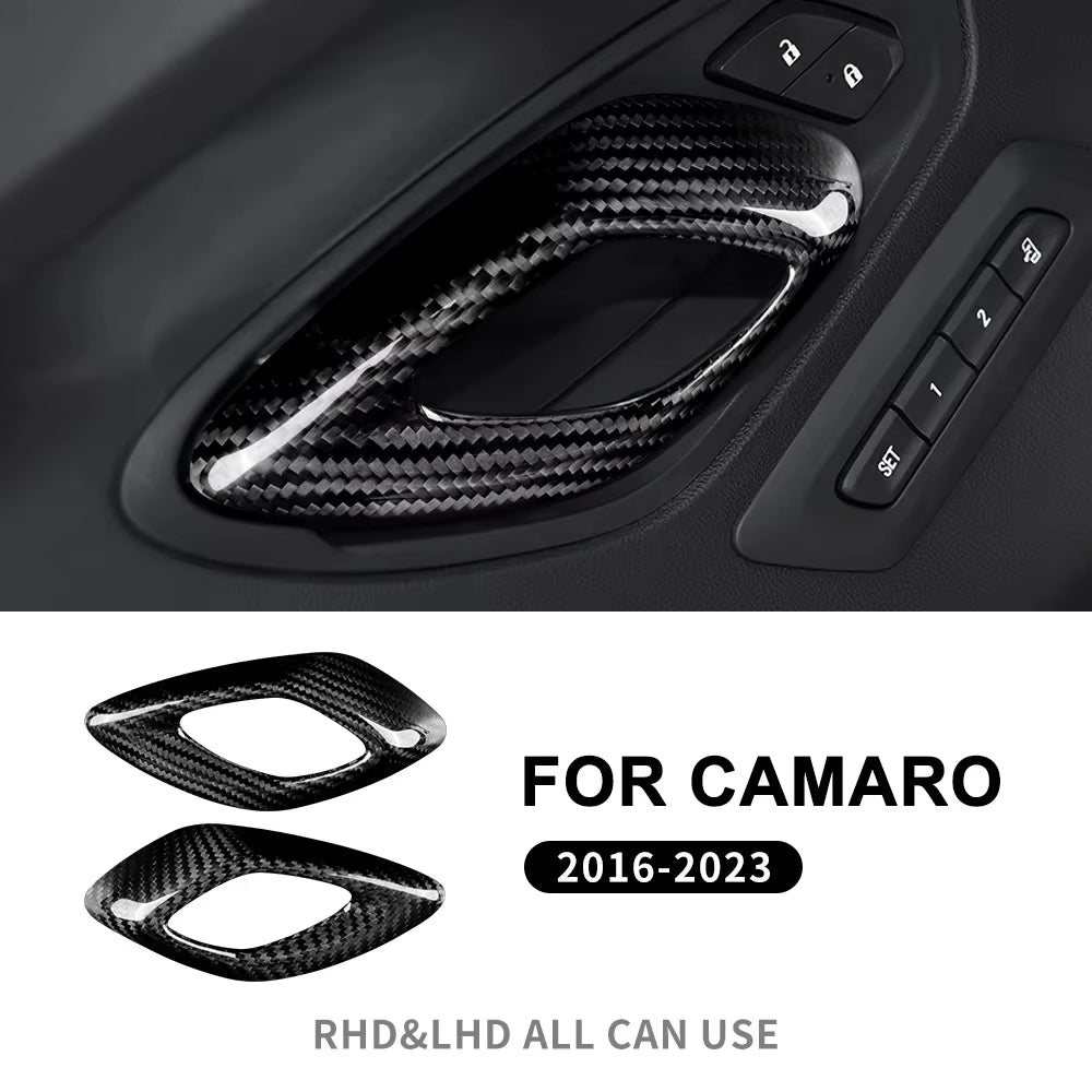 Real Carbon Fiber for Chevrolet Camaro 2016 2017 2018 2019 2020 2021 2022 2023 Car Interior Trim Red Black Accessories Sticker