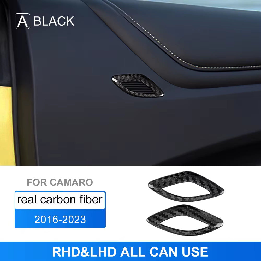 Real Carbon Fiber for Chevrolet Camaro 2016 2017 2018 2019 2020 2021 2022 2023 Car Interior Trim Red Black Accessories Sticker