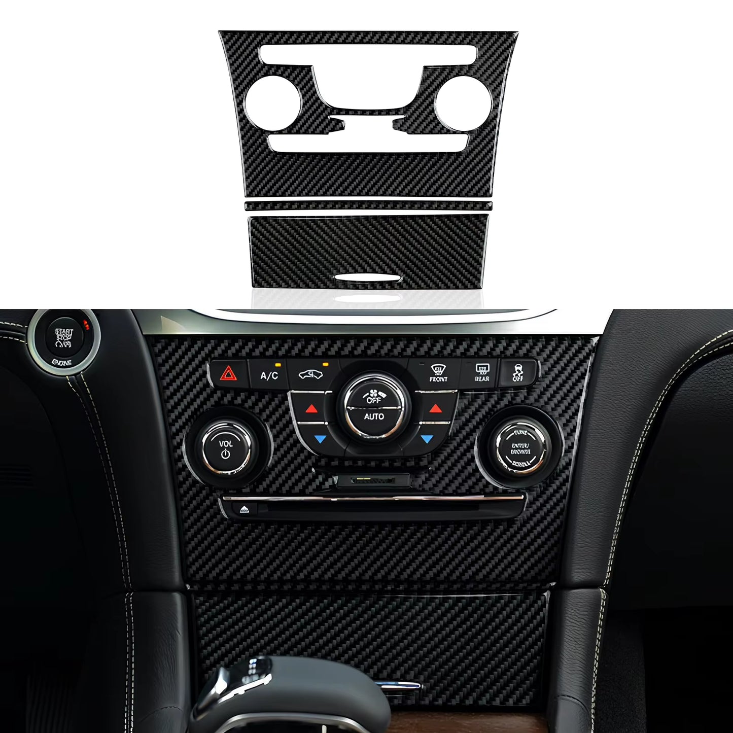 Gear Shift Panel Trim Decal | Chrysler 300 2011 2012 2013 2014 2015 2016 2017 2018 2019 2020 2021 2022 2023