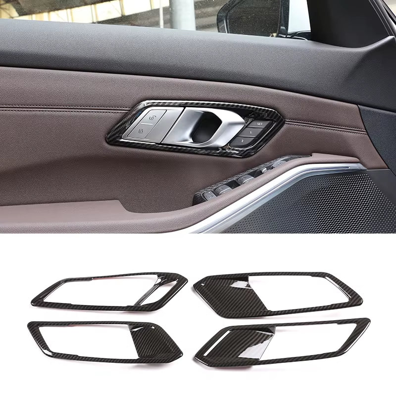For BMW 3 Series G20 2020-2022 ABS Carbon Fiber Interior Kit Dashboard Console Gear Shift Panel Decoration Cover Trim Stickers