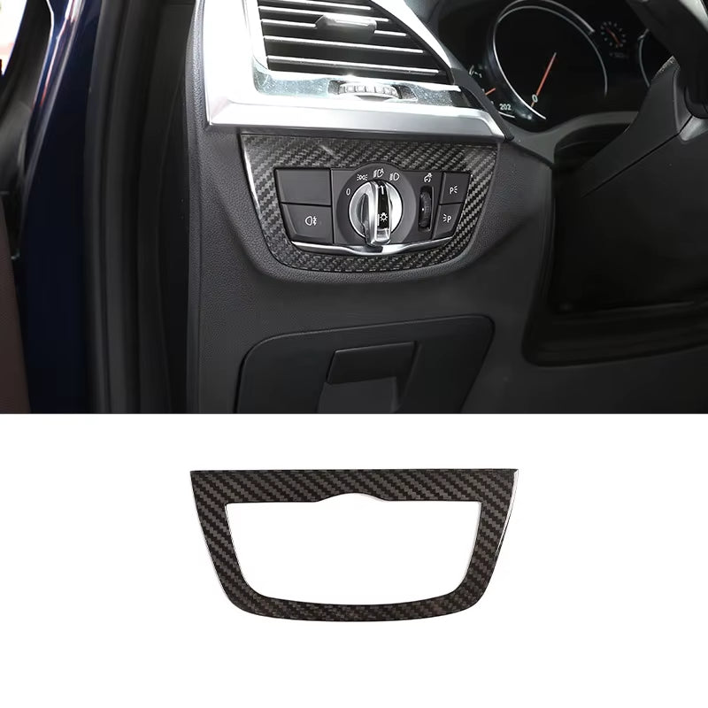 Real Carbon Fiber Car Center Console Decoration Cover Panel Trim for BMW X3 G01 X4 G02 2018 2019 2020 2021 2022+ Accessories
