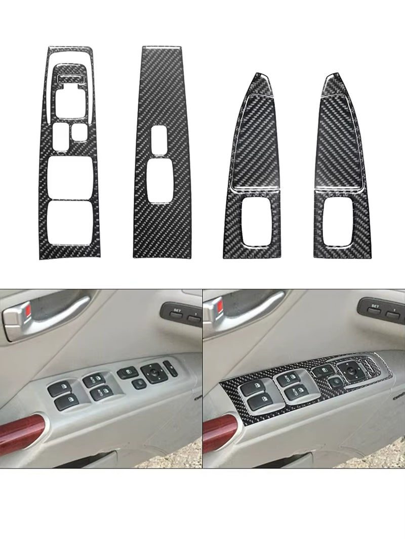 For Hyundai Azera 2006 2007 2008 2009 2010 2011 Carbon Fiber Black Various Parts Stickers Car Interior Decorative Accessories