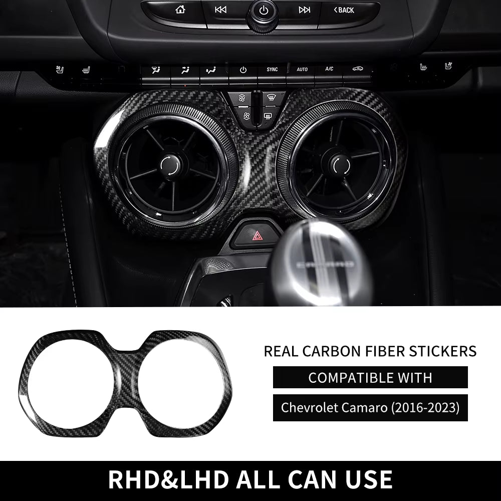 Real Carbon Fiber for Chevrolet Camaro 2016 2017 2018 2019 2020 2021 2022 2023 Car Interior Trim Red Black Accessories Sticker