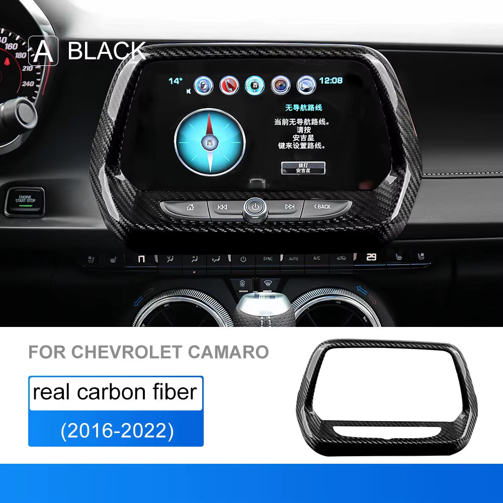 Real Carbon Fiber for Chevrolet Camaro 2016 2017 2018 2019 2020 2021 2022 2023 Car Interior Trim Red Black Accessories Sticker