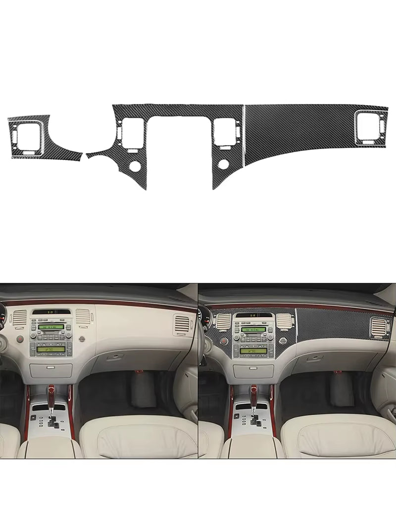For Hyundai Azera 2006 2007 2008 2009 2010 2011 Carbon Fiber Black Various Parts Stickers Car Interior Decorative Accessories