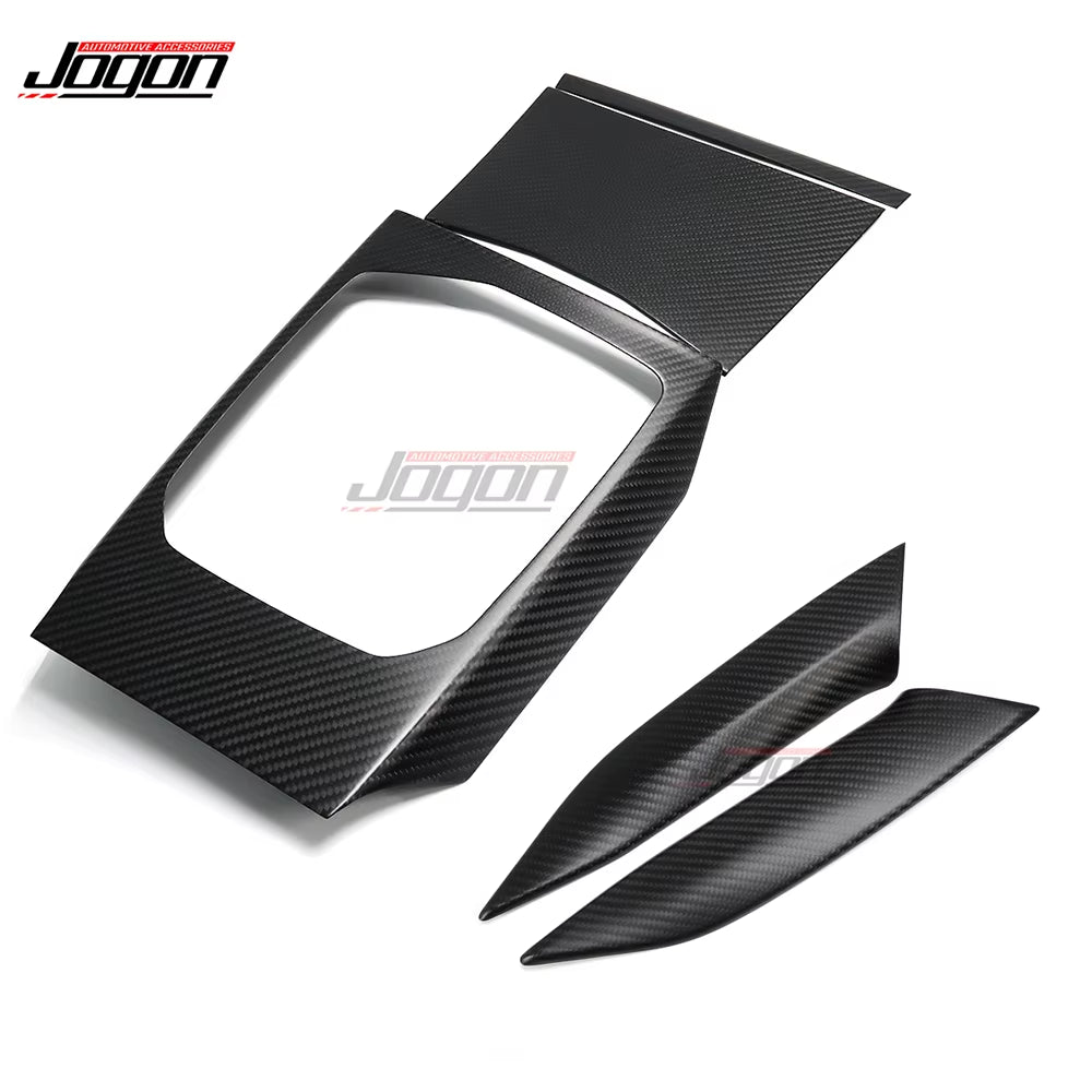 For BMW G80 G81 M2 M3 Touring Sedan Facelift 2022 2023 Car Dashboard Cover Center Console Gear Panel Trim Real Carbon Fiber