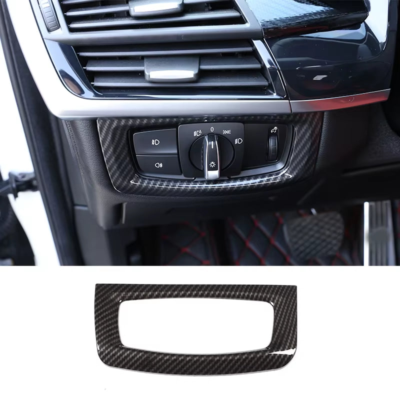 For BMW X5 F15 X6 F16 2014-2018,Steering Wheel,Dashboard,Console Gear Shifter,Panel Sticker,Car Interior Carbon Fiber Trim Cover