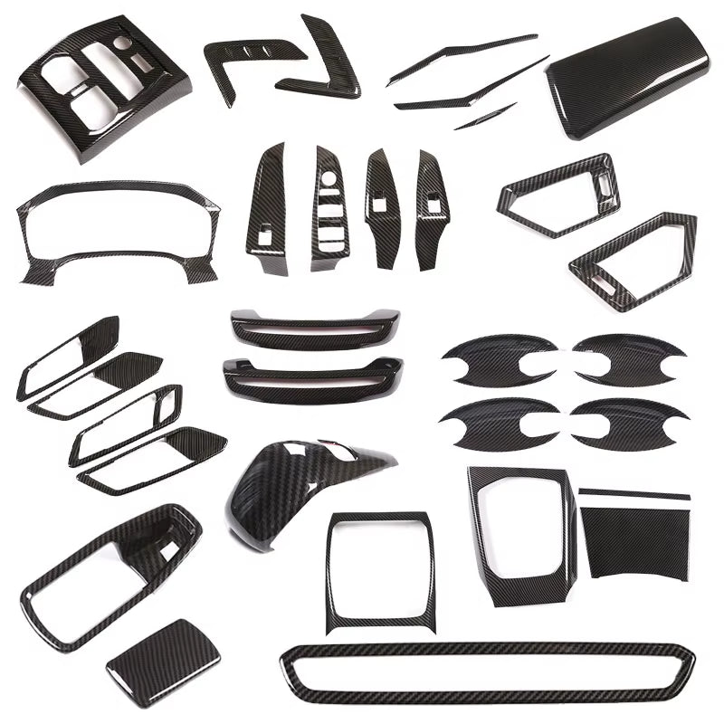 For BMW 3 Series G20 2020-2022 ABS Carbon Fiber Interior Kit Dashboard Console Gear Shift Panel Decoration Cover Trim Stickers