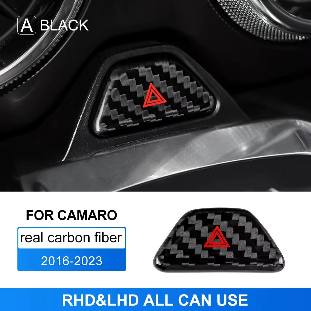 Real Carbon Fiber for Chevrolet Camaro 2016 2017 2018 2019 2020 2021 2022 2023 Car Interior Trim Red Black Accessories Sticker