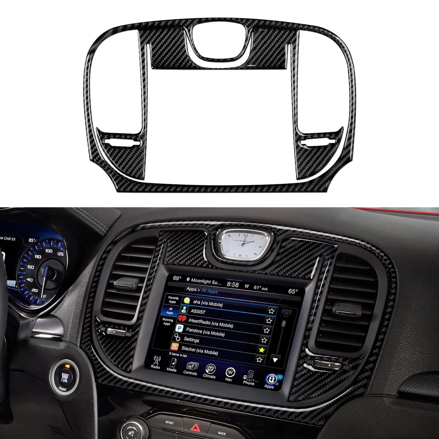Gear Shift Panel Trim Decal | Chrysler 300 2011 2012 2013 2014 2015 2016 2017 2018 2019 2020 2021 2022 2023