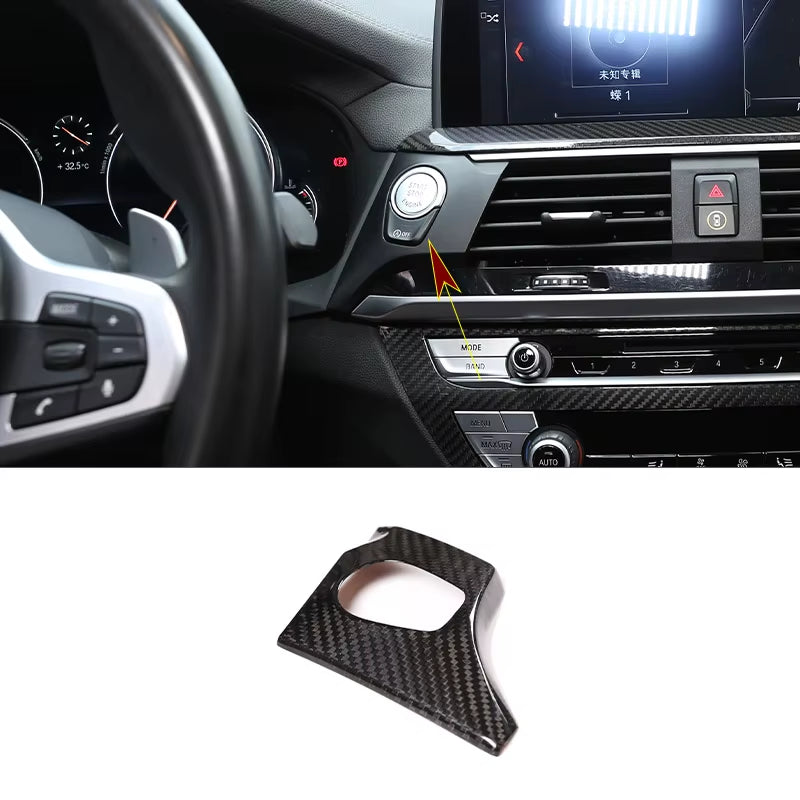 Real Carbon Fiber Car Center Console Decoration Cover Panel Trim for BMW X3 G01 X4 G02 2018 2019 2020 2021 2022+ Accessories