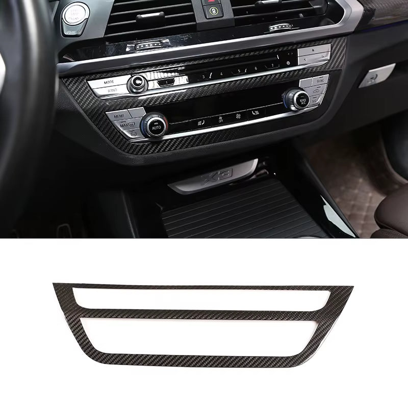 Real Carbon Fiber Car Center Console Decoration Cover Panel Trim for BMW X3 G01 X4 G02 2018 2019 2020 2021 2022+ Accessories