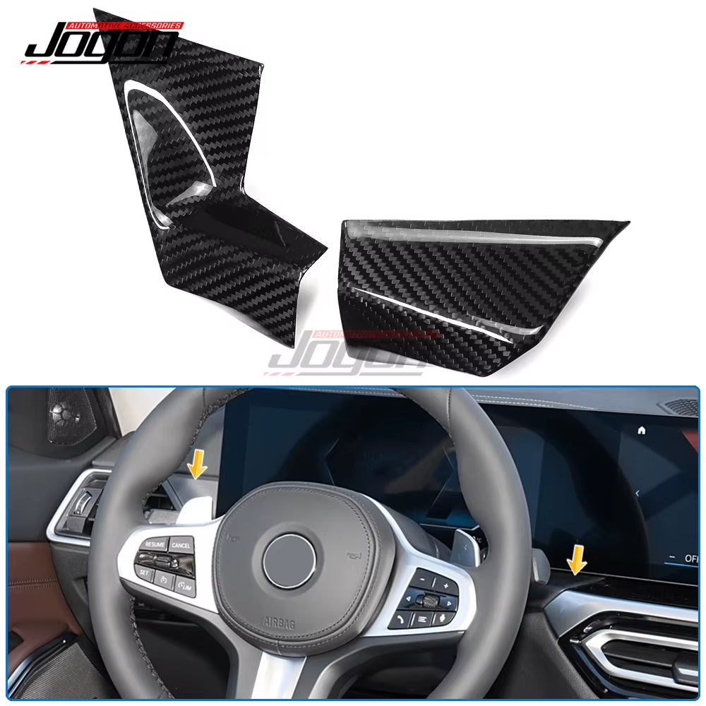 For BMW G80 G81 M2 M3 Touring Sedan Facelift 2022 2023 Car Dashboard Cover Center Console Gear Panel Trim Real Carbon Fiber