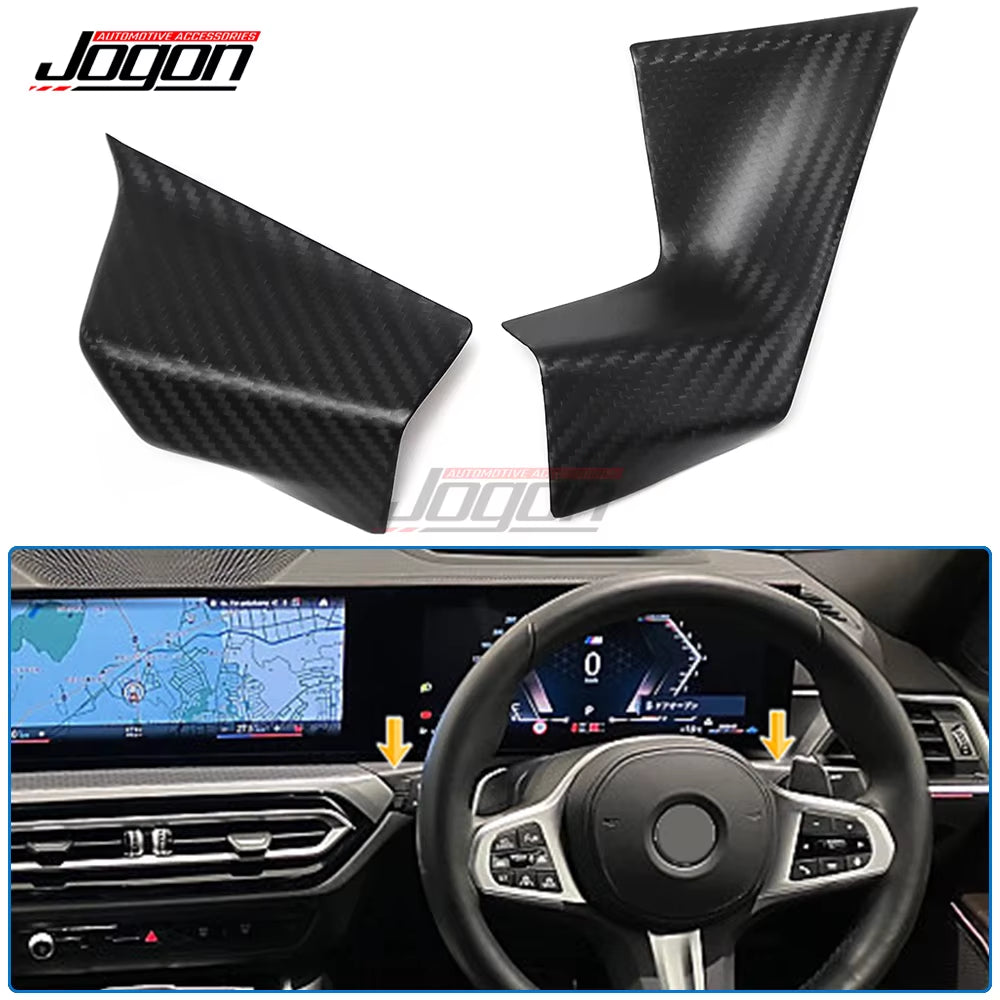 For BMW G80 G81 M2 M3 Touring Sedan Facelift 2022 2023 Car Dashboard Cover Center Console Gear Panel Trim Real Carbon Fiber