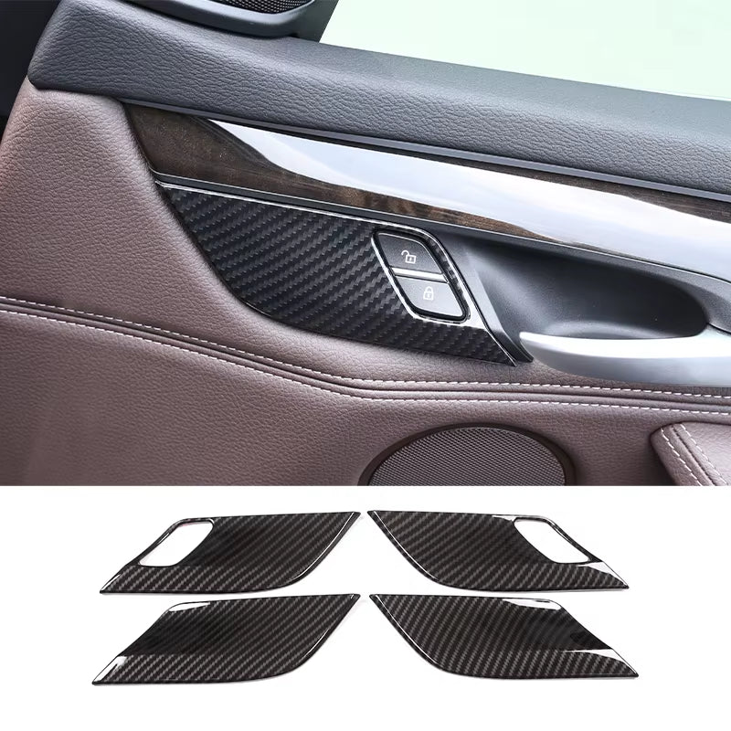 For BMW X5 F15 X6 F16 2014-2018,Steering Wheel,Dashboard,Console Gear Shifter,Panel Sticker,Car Interior Carbon Fiber Trim Cover