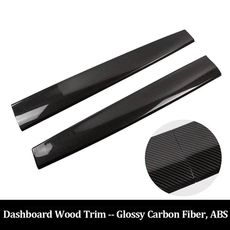 For Tesla Model Y 3 ABS Carbon Fiber Center Console Wrap Cover Kit Dashboard Armrest Door Side Trim Sticker Interior Accessories