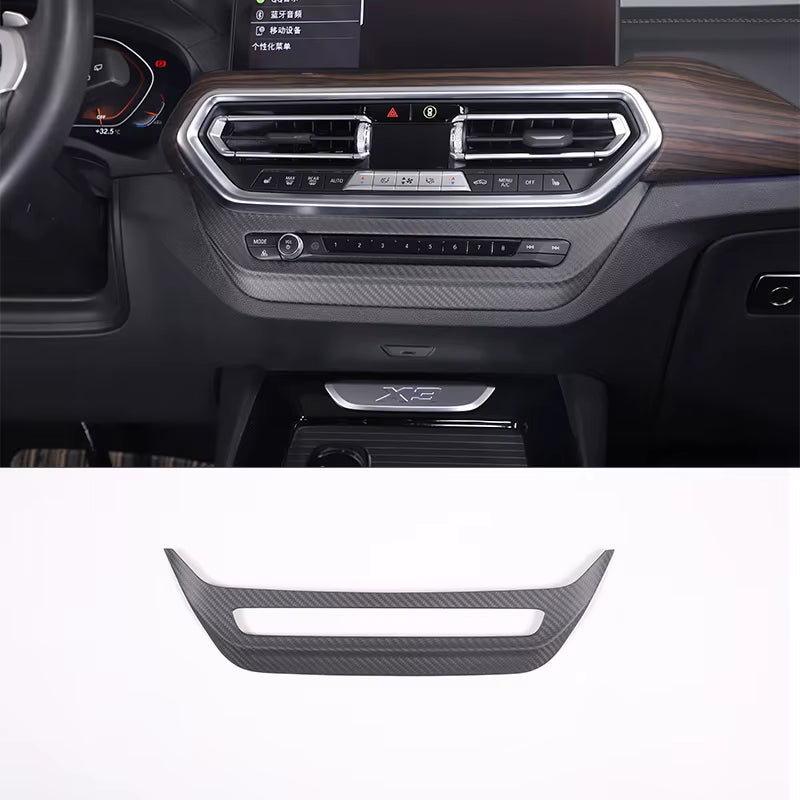 Real Carbon Fiber Car Center Console Decoration Cover Panel Trim for BMW X3 G01 X4 G02 2018 2019 2020 2021 2022+ Accessories