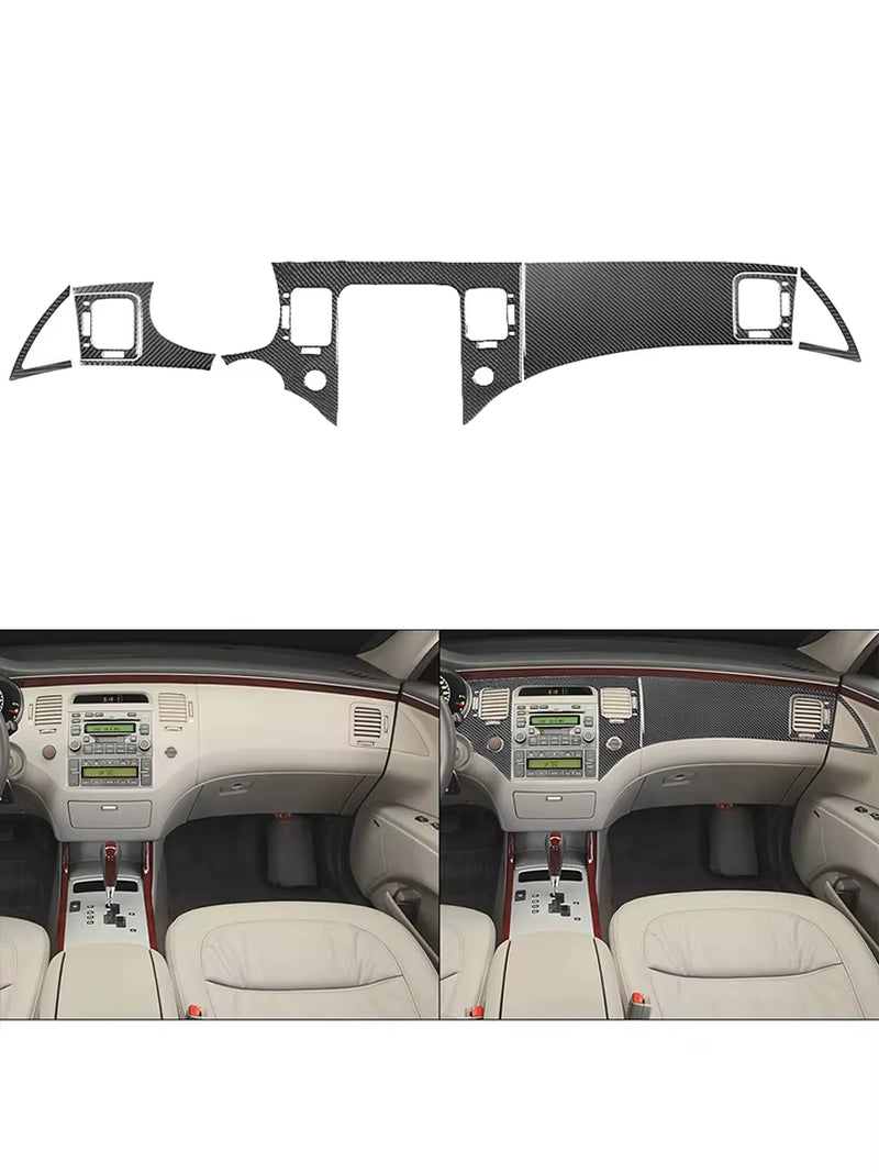 For Hyundai Azera 2006 2007 2008 2009 2010 2011 Carbon Fiber Black Various Parts Stickers Car Interior Decorative Accessories